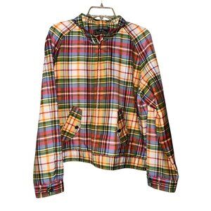 XL Lauren Ralph Lauren Active Sport Multicolored Madras Plaid Jacket golf